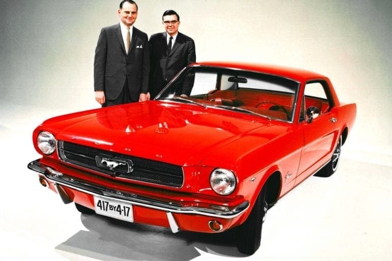 1964-Mustang-with-Lee-Iacocca