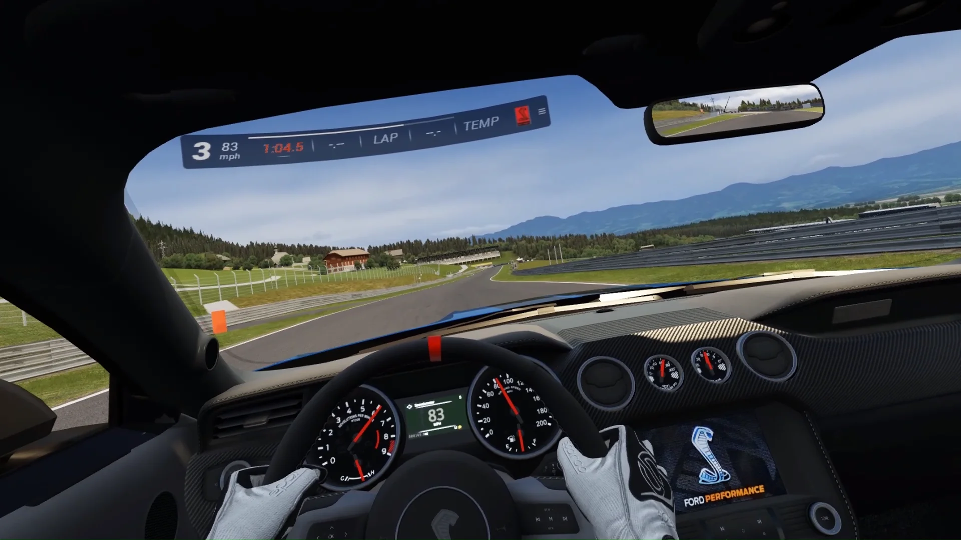 The Author driving a Shelby Cobra in Assetto Corsa in VR